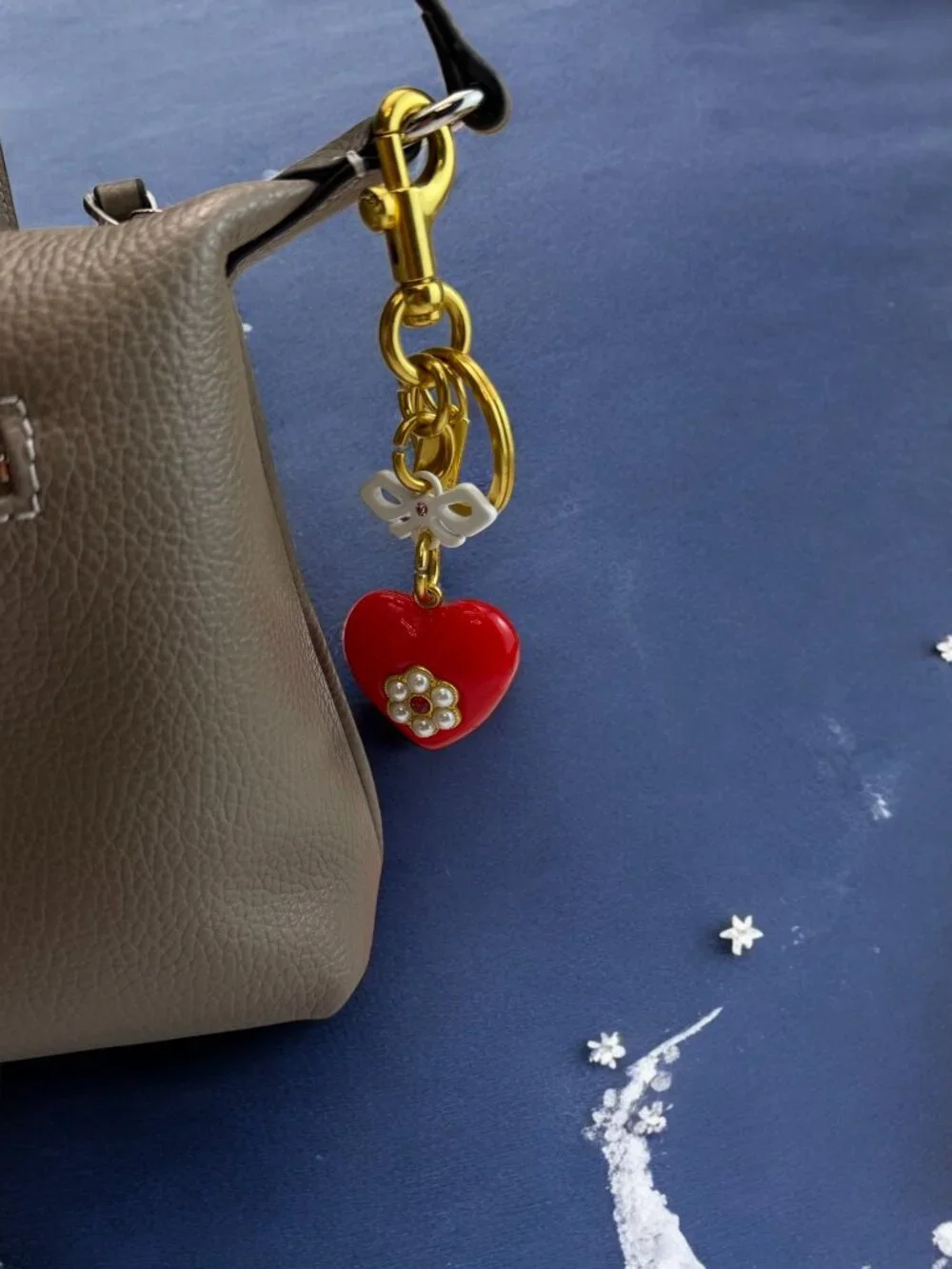 🌸Coach Red Heart Keychain